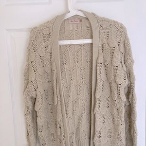 Miss Patina London Cream Knit Cardigan